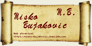 Miško Bujaković vizit kartica